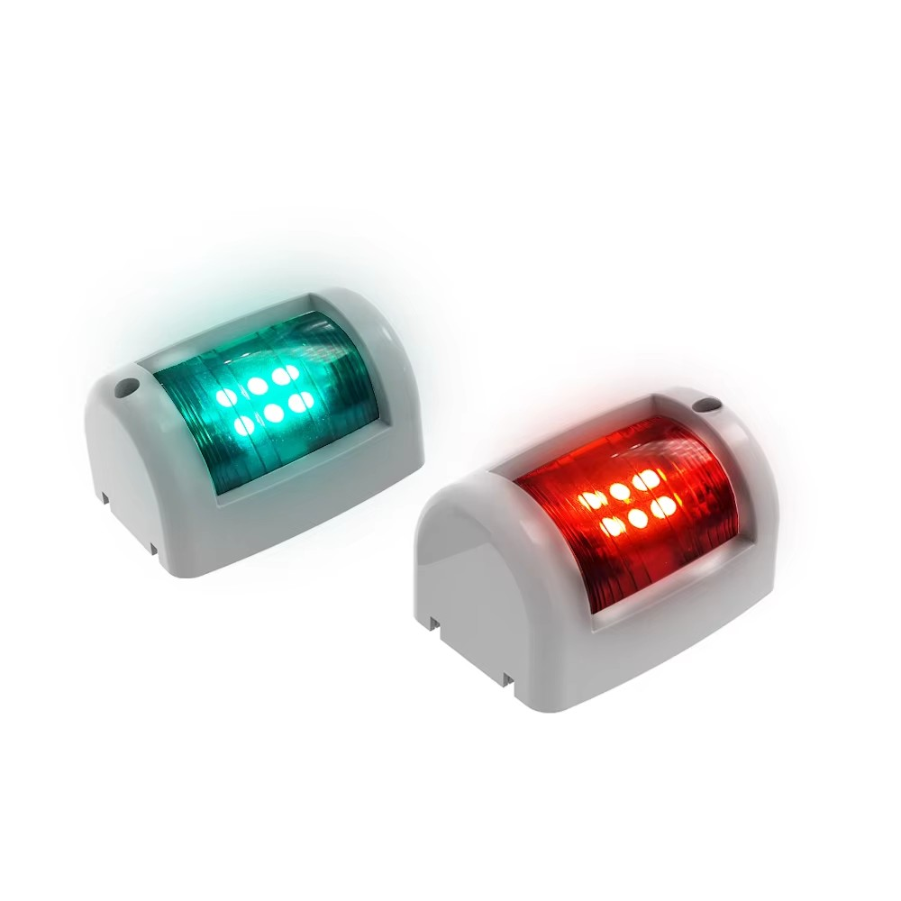12v White Body Red Port Boat Light LED Marine Yacht Navigation Running Lamp