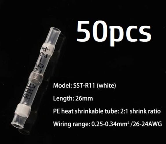 50pcs Waterproof Heat shrink Wire Connector Solder Insulated Join (suits 0.3mm)