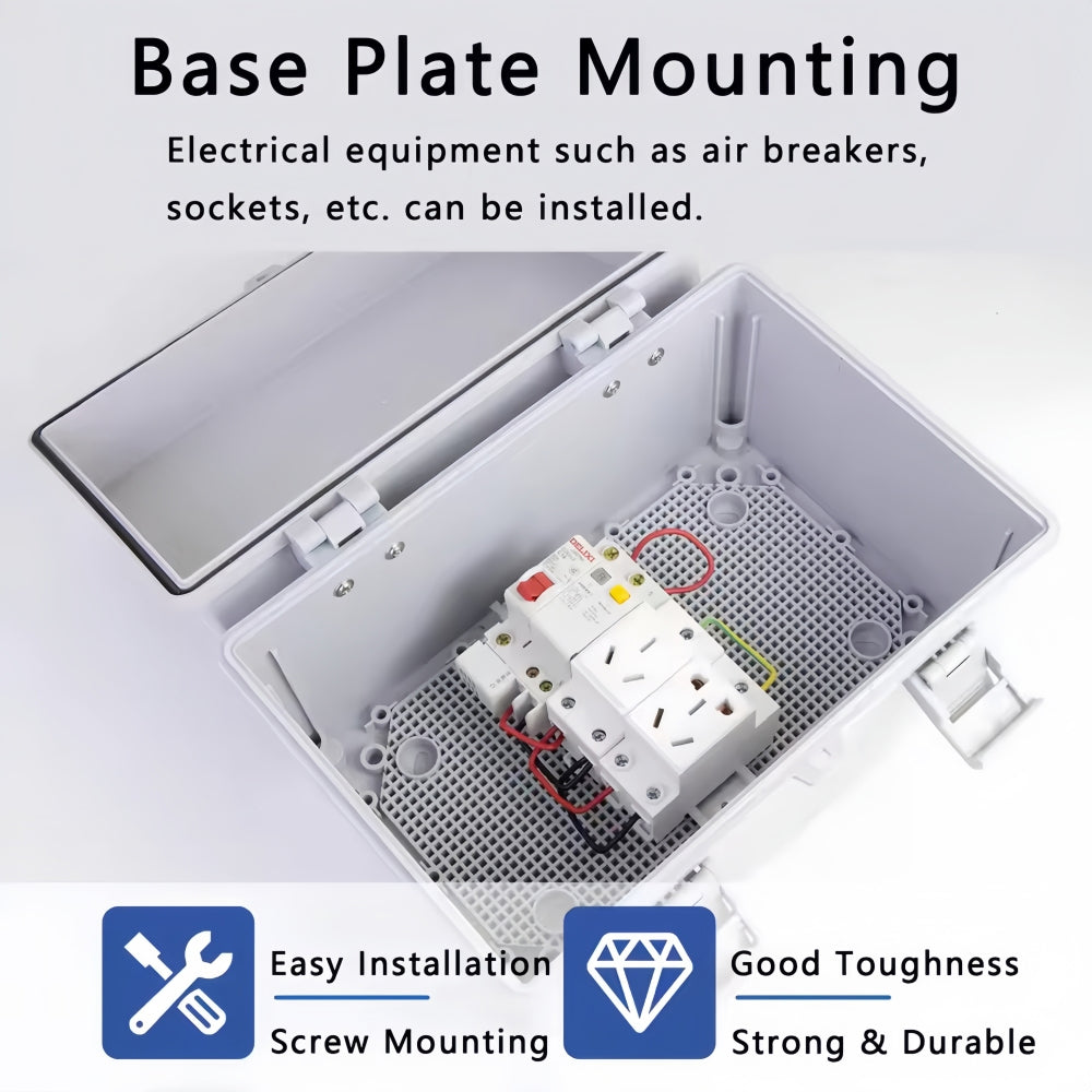 Waterproof Outdoor Electrical Box 210x210x110mm Plastic Enclosure Junction Box