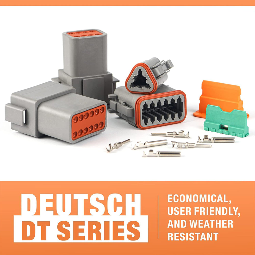 5 Sets 4 Pin Deutsch DT Connectors 4 Way Waterproof Male and Female Plugs