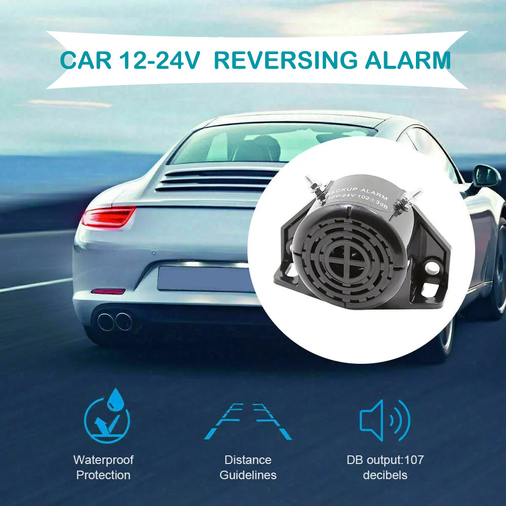 12-24V 107dB Backup Alarm Siren Beeper Buzzer Horn Warning Car Reversing Alarm