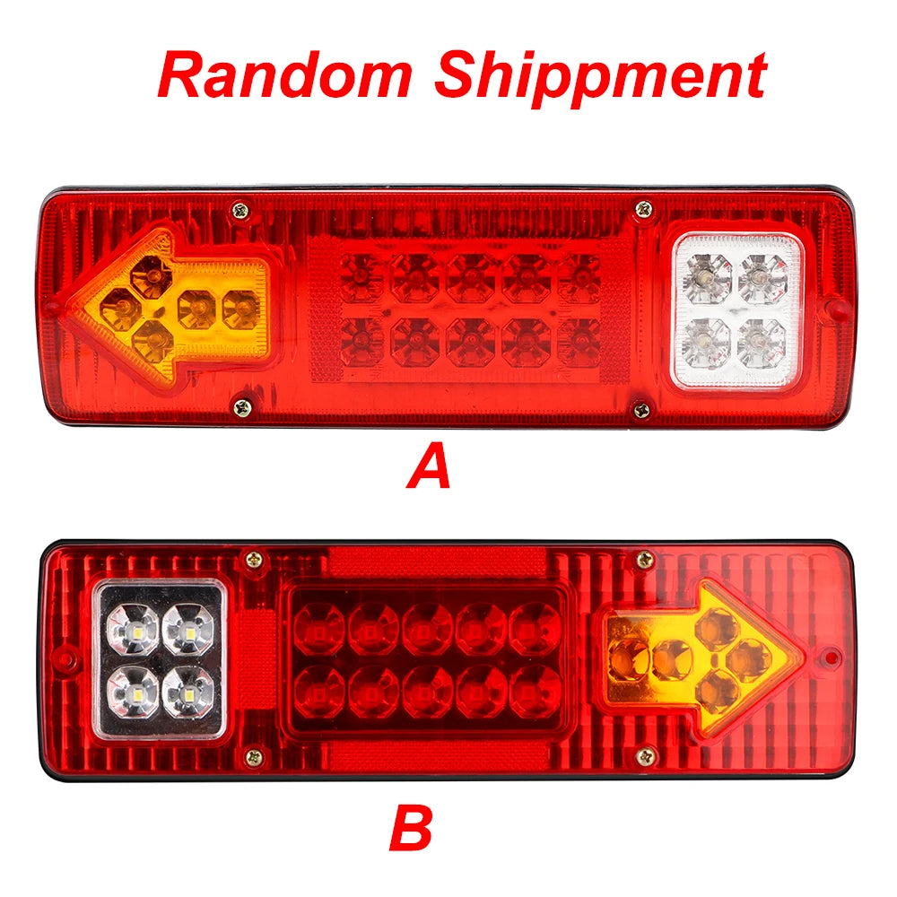 2 x 12V LED Trailer Lamp 19LEDs Stop Tail Indicator Reverse Light Truck Lorries