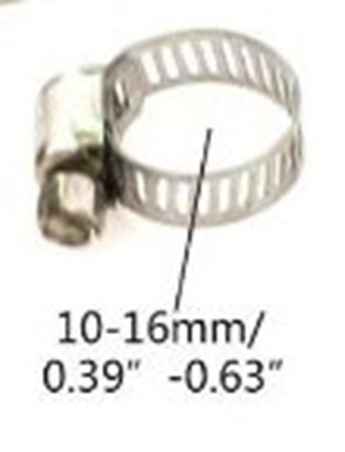 10 x 10-16mm Strong Stainless Steel Hose Clamps wide 10mm x 0.3mm Thick (10pcs)