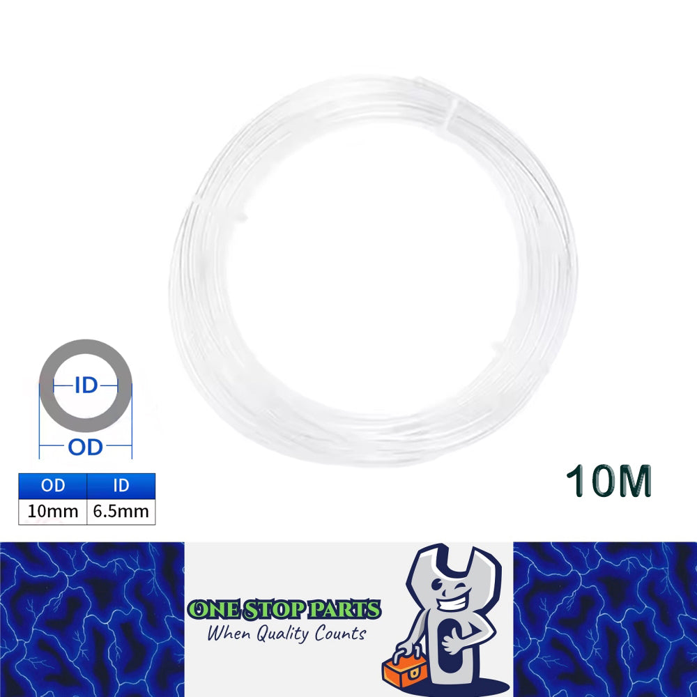 10M 10x6.5mm Transparent PU Air Hose Pneumatic Tube Pipe Compressor Water Fluid