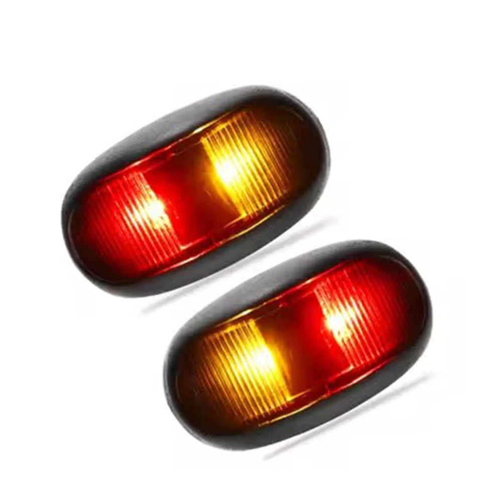 10 x Amber/Red Side clearance lamps style 2 wires mount base clip module style