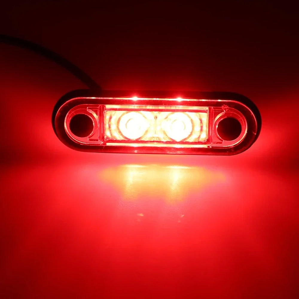 10 x Red LED Rear Marker Lamps 82x27mm 12V-24V LED Rear Marker Signal Lights