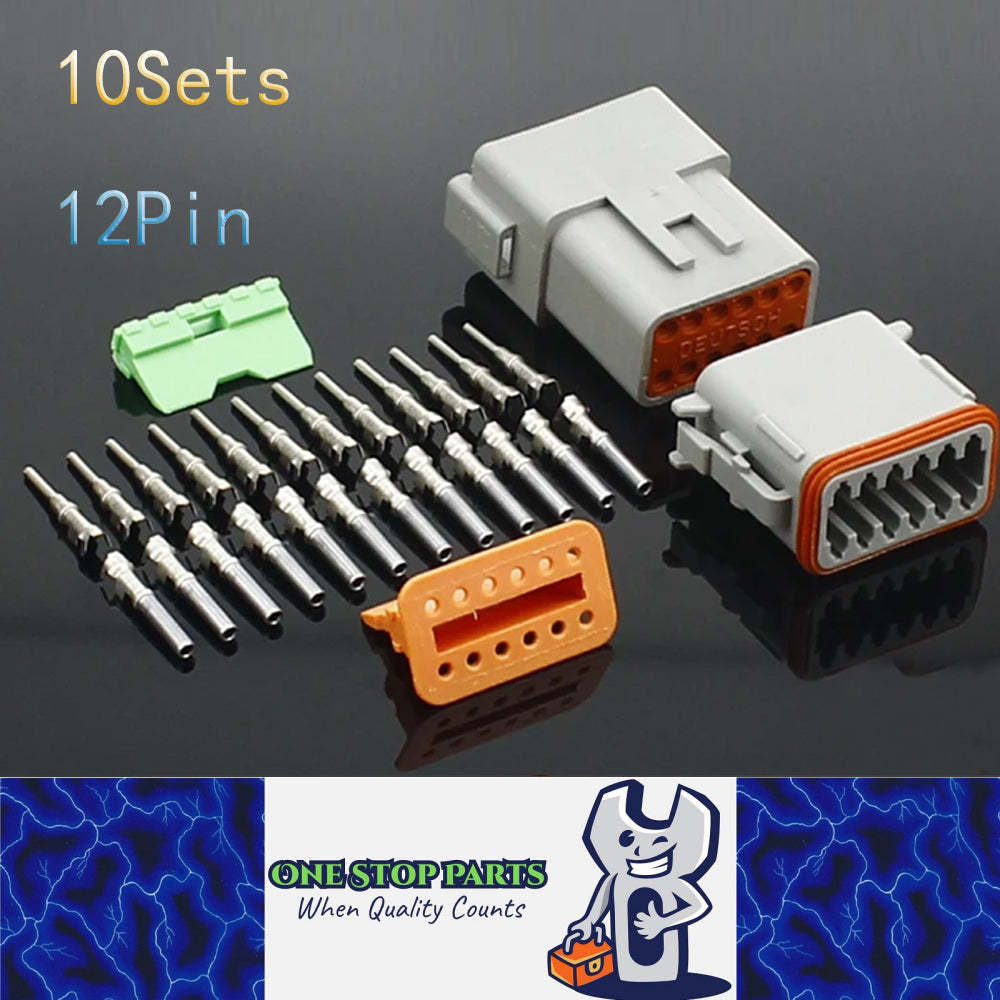 10 Sets 12 Pin Deutsch DT Connectors 12 Way Waterproof Male and Female Plugs