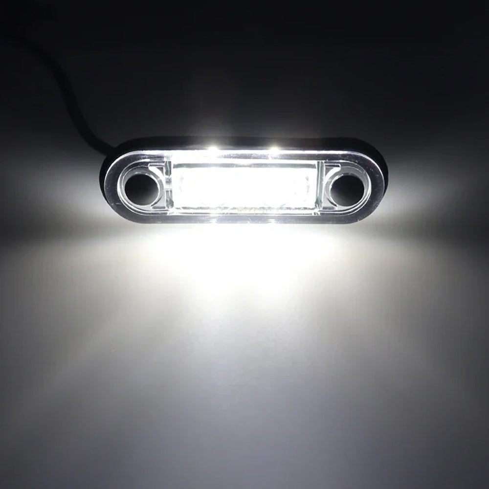 10 x White LED Front Marker Lamps 82x27mm 12-24V LED Front Marker Signal Lights