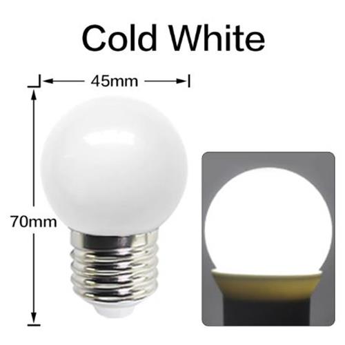 10 x Cool White 12v E27 1W LED Bubble Globe Frosted White ideal for sign (10pcs)