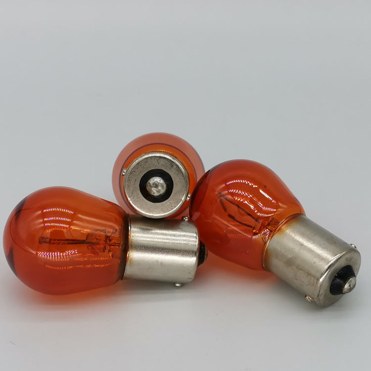 10 x BA15S 12v 21w 1156 P21W Amber Standard filament incandescent globes 10pcs