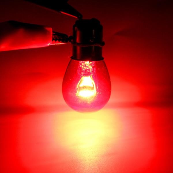 10 x BAY15D 12v 21/5w 1157 P21/5W Red Coated Twin filament incandescent globes
