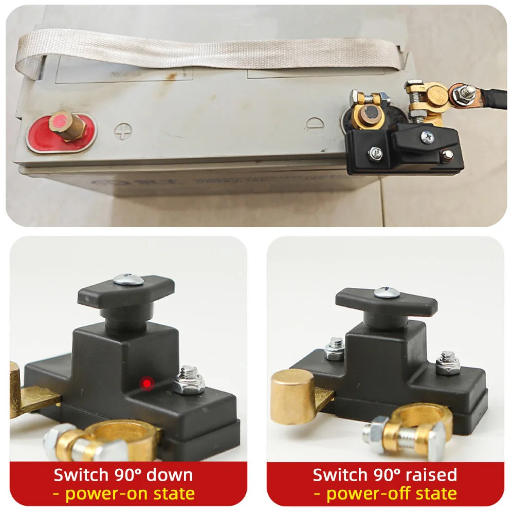 100A Car Battery Disconnect Switch 12V-24V Power-off Battery Kill Switch