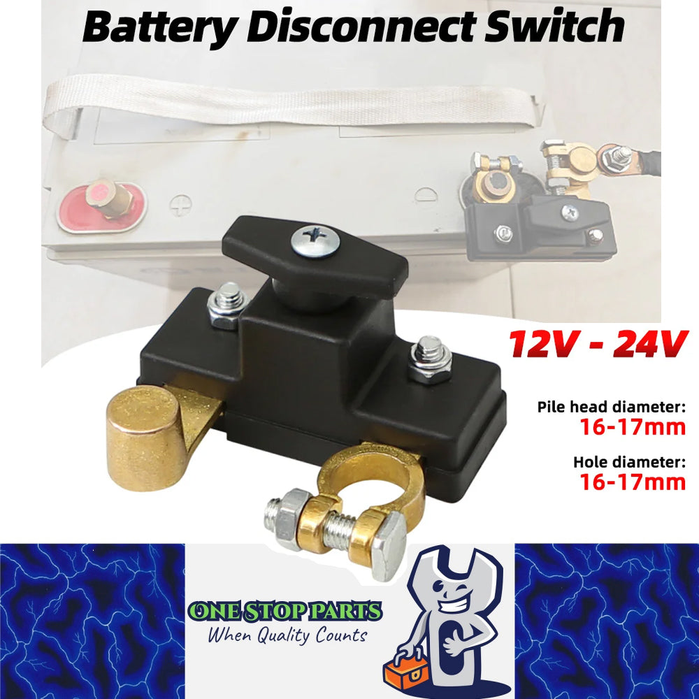 100A Car Battery Disconnect Switch 12V-24V Power-off Battery Kill Switch