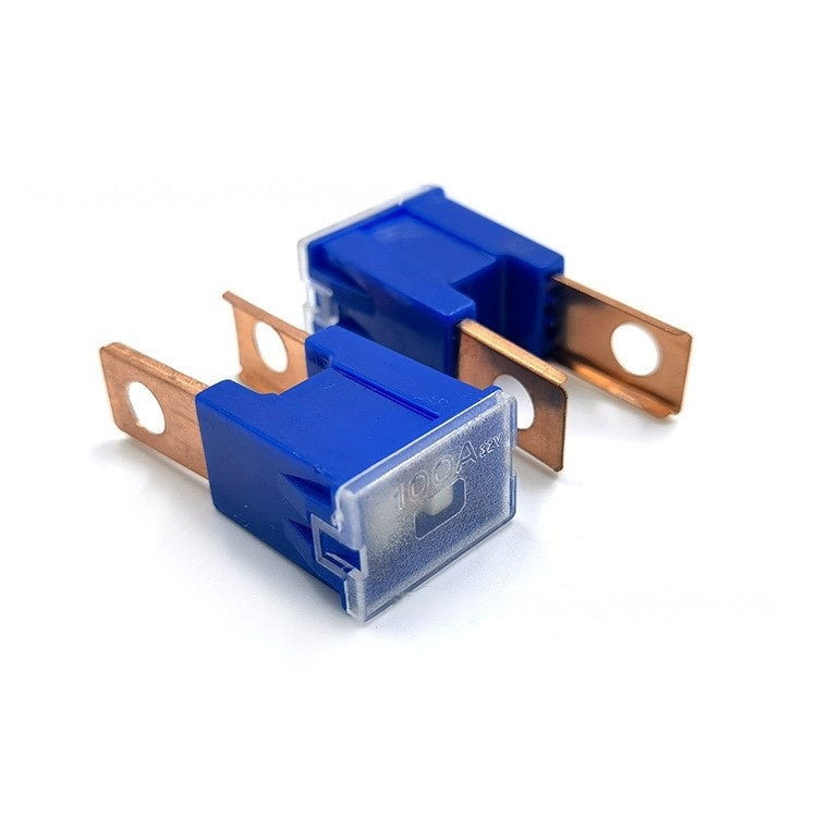 5 x 100Amp Blue Large Male Slow Blow Fuse Block 15mmx22mm x 43mm High 100A Fuse