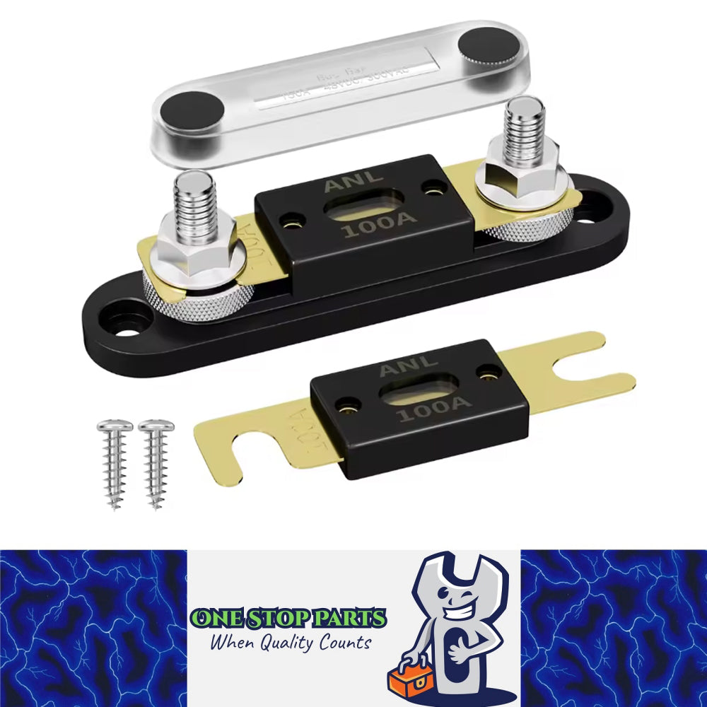 ANL Fuse Holder for Max 500A with 1 x 100A ANL Fuse and 2 x M8 Stud Terminals