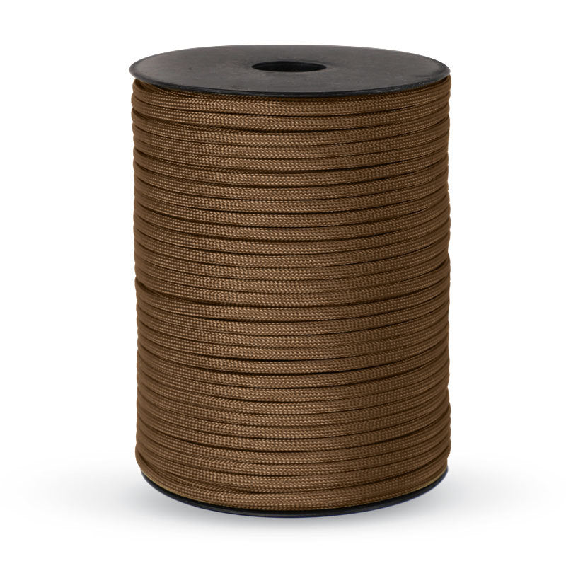 100m Brown 550lb Military 9 core Paracord Rope 4mm Outdoor Camping Rope
