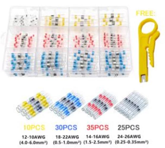 100pcs Electrical Waterproof Seal Heat Shrink Solder Sleeve Wire Connectors