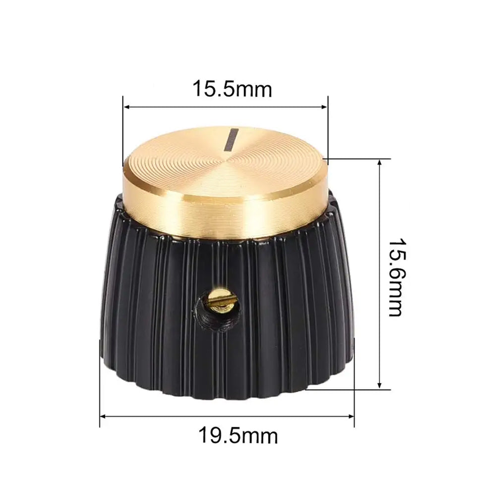 10pcs 6.35mm Potentiometer Knobs Guitar Pedal Volume Control AMP Amplifier Knob