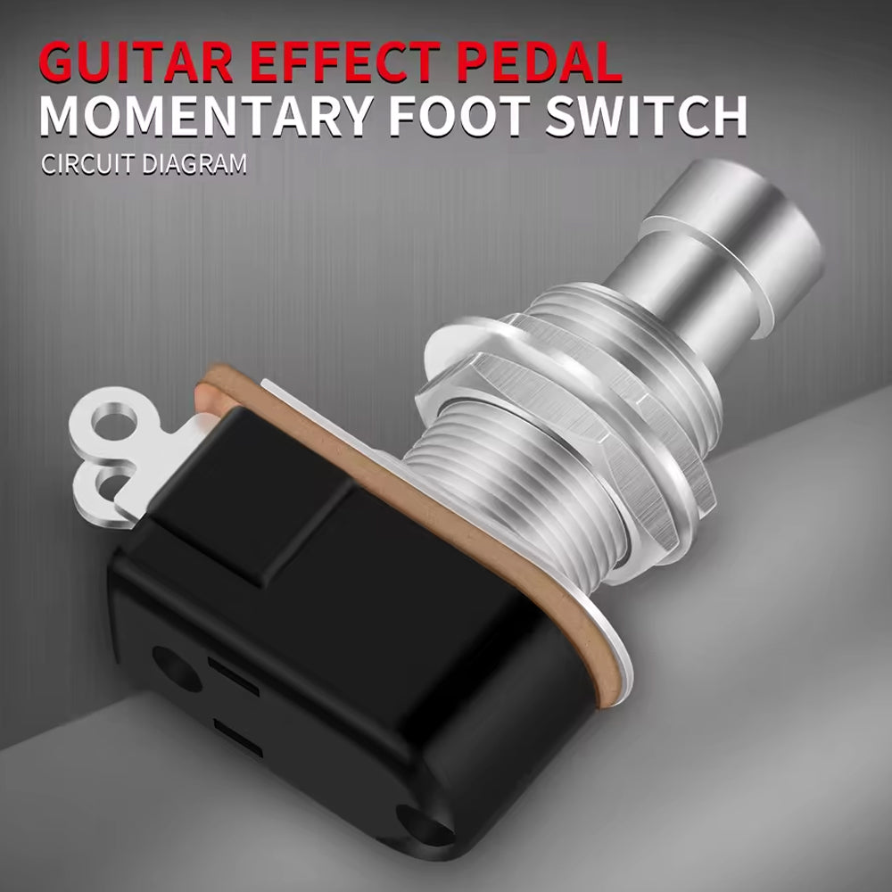 10pcs Guitar Effect Pedal Soft Touch Foot Switch SPST 2 Pin Stomp Push Button