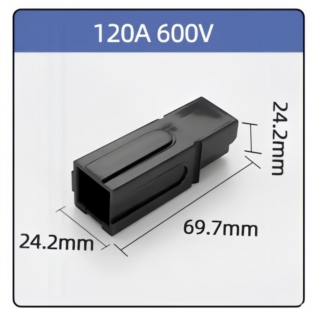 10 x 120A Black Anderson Style Single Pin 120Amp Connector Plug Single Terminal
