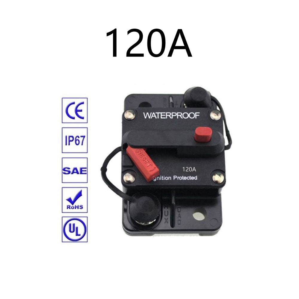 12v 120A Circuit Breaker Manual Reset Water Proof Ideal for 4wd Caravan Boat