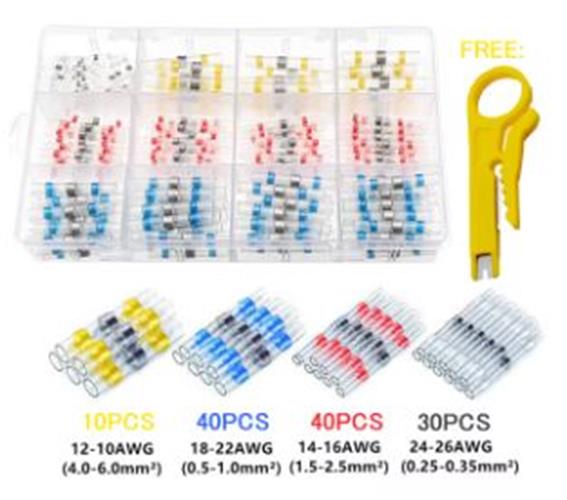120pcs Electrical Waterproof Seal Heat Shrink Solder Sleeve Wire Connectors