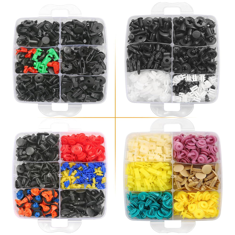 1240pcs Car Push Retainer Clip Fastener 36 Size Bumper Fender Rivet with Removal