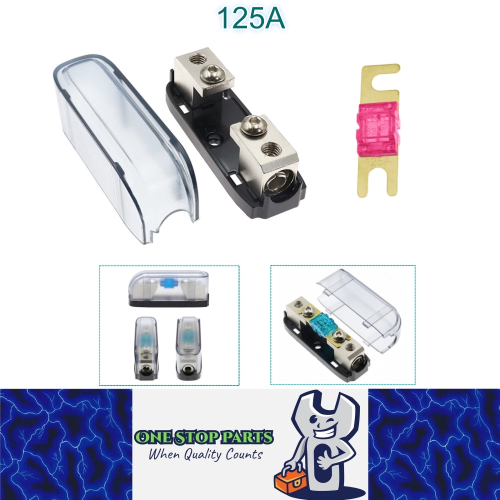 AFS Mini ANL Inline Fuse Holder with Bolt On 125Amp Fuse Supplied Fuse Holder