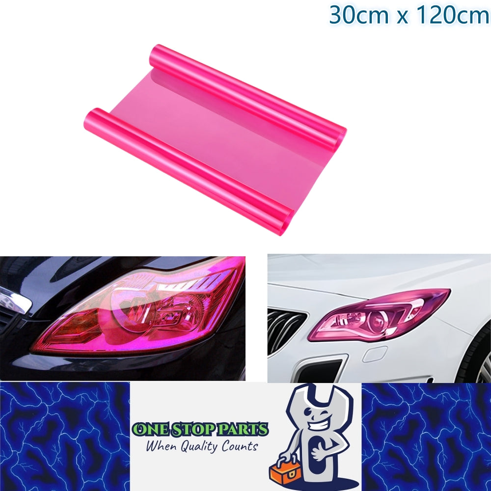 Pink PVC Tint Film Wrap for Headlights and Tail Lamps 30cm x 120cm Pink Film