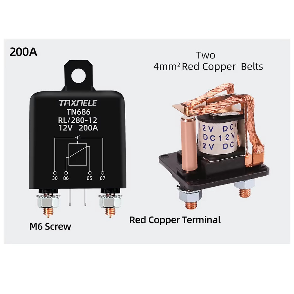 12v 200Amp Relay for Dual Battery set up, Winch, Caravan 4wd Auxilary Battery