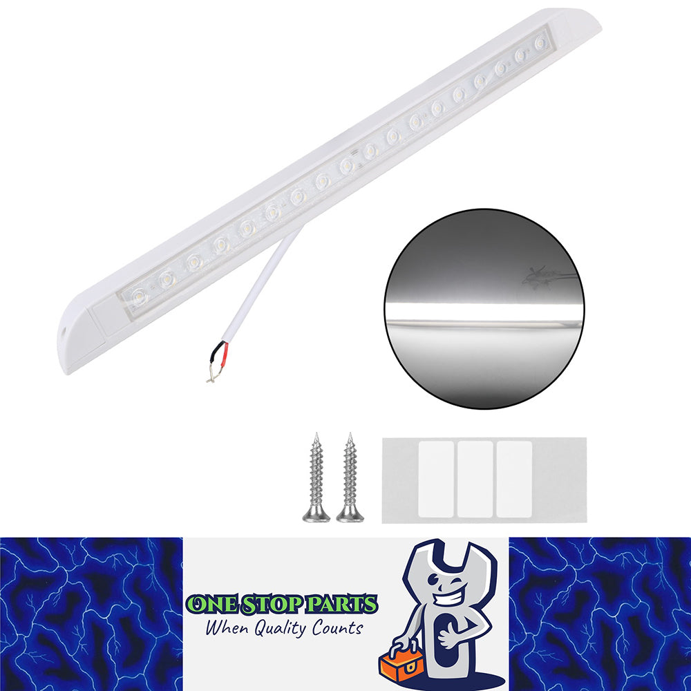 12v-24v 520mm White Body LED Awning Light White LED Caravan Outside Light (1pc)