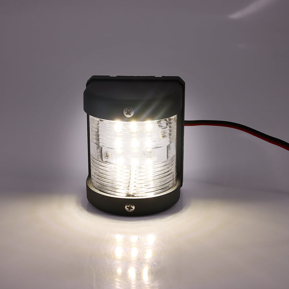 12v-24v White Bow Boat Light LED Marine Boat Yacht Navigation Running Lamp Black