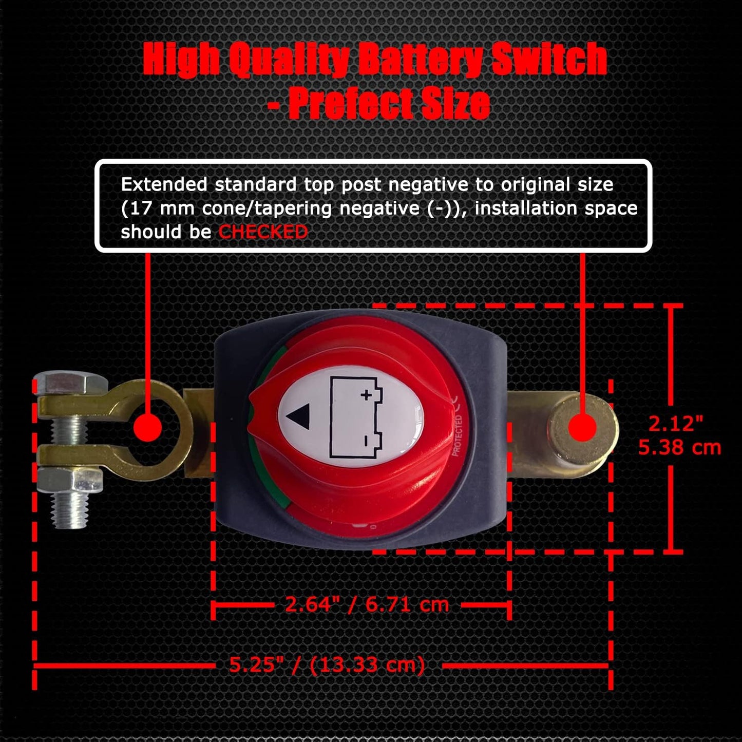 12V - 48V Heavy Duty Positive Terminal Isolator Switch Bike Boat Golf Cart Buggy
