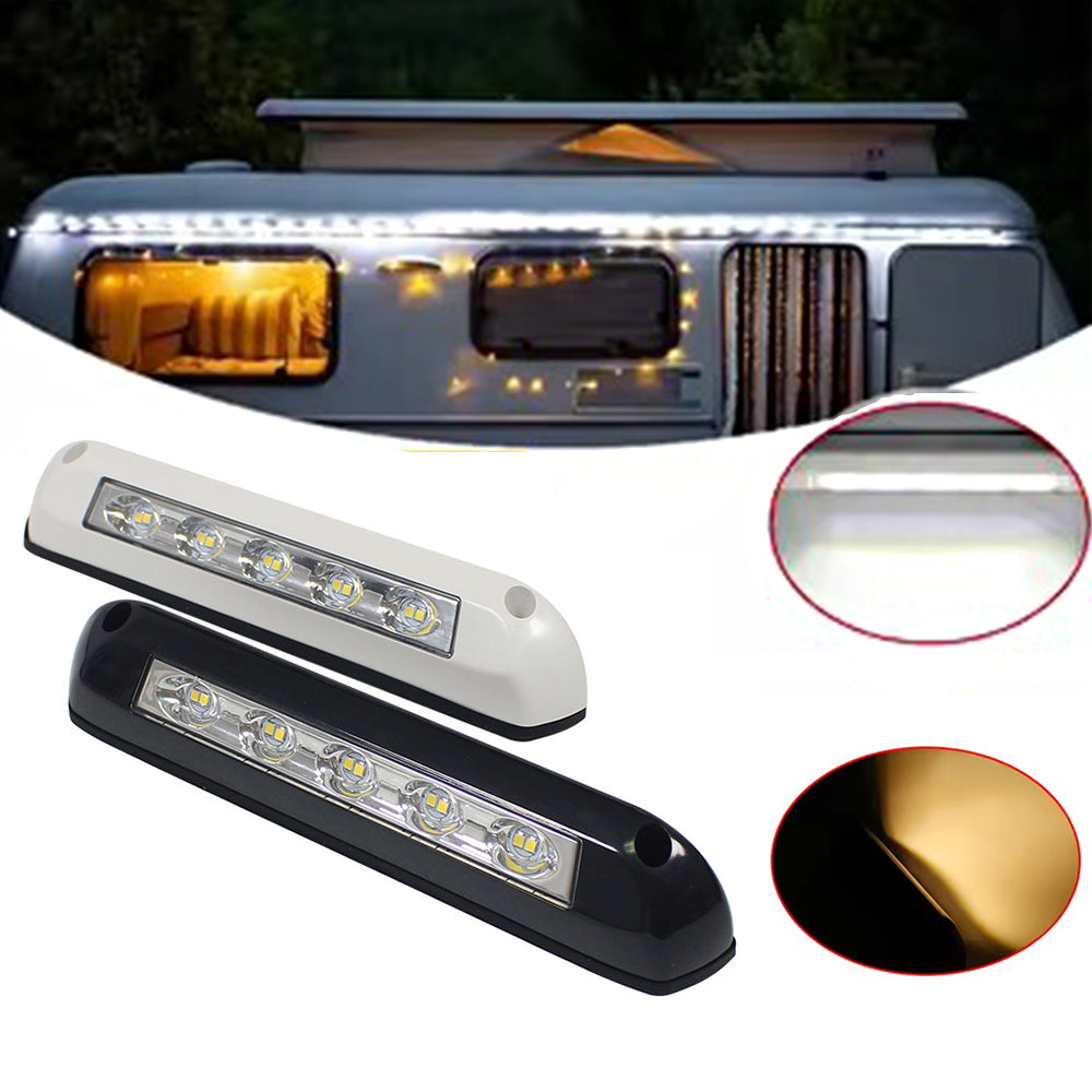 12v-24v Black Body LED Awning Light Natural White LED Caravan Outside Light 1pc