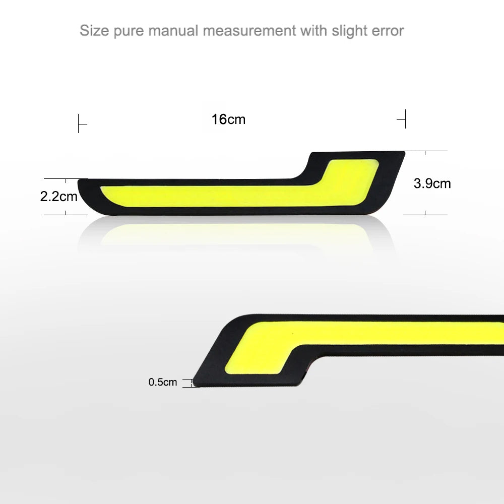 2 x Car LED DRL Daytime Running Lights 12V COB-L Style Daytime Running Lights