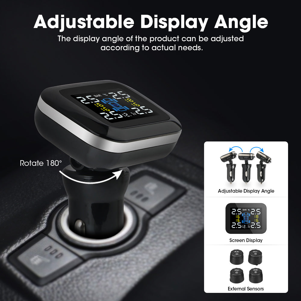12V Socket Power Wireless Tyre Pressure Monitoring System With Internal Sensors