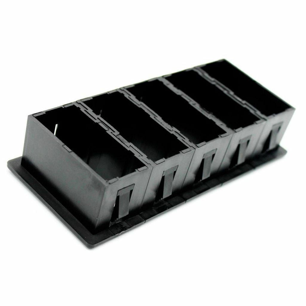 5 ROCKER PUSH SWITCH HOLDER GANG MOUNT FOR IN OR UNDER DASH MOUNTING HOLDS 5