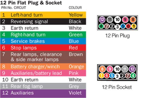 12 PIN HEAVY DUTY TRAILER SOCKET (CAN FIT 7 PIN MALE PLUG INTO)