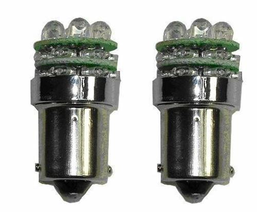 2 X BA15S 12V 18 LED RED GLOBES 108LM SUIT BOAT CARAVAN TAIL LIGHTS 2PC