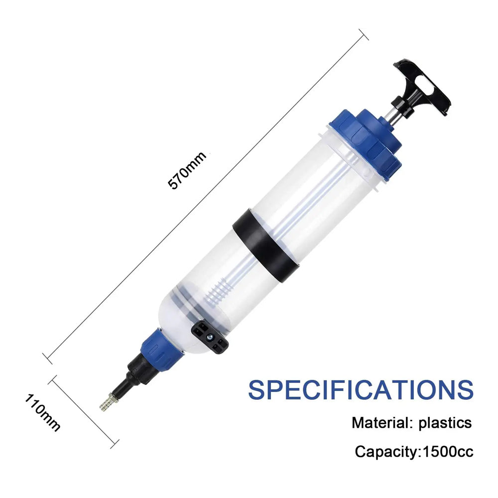 1500ml Car Oil Fluid Extractor Pump Manual Brake Fluid Syringe Extractor Pump