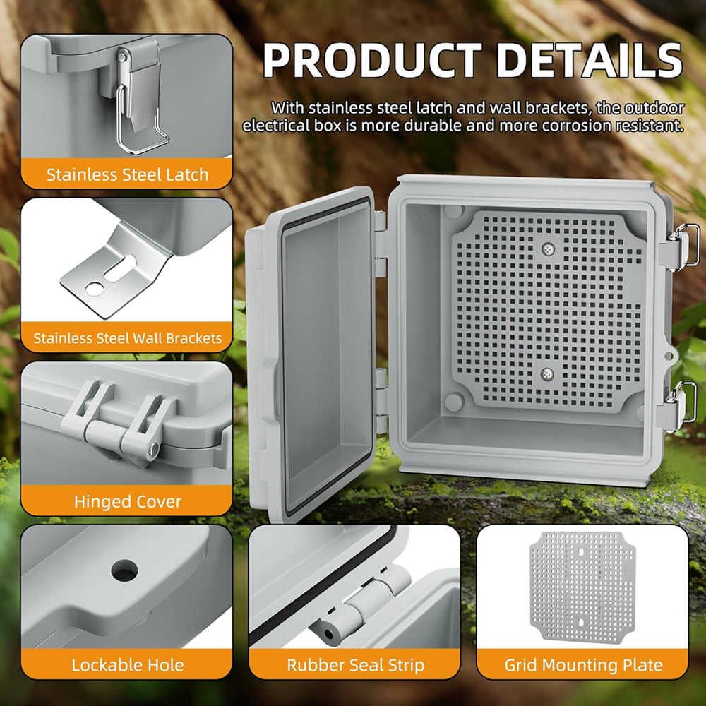 Waterproof Outdoor Electrical Box 150x150x90MM Plastic Junction Enclosure Box