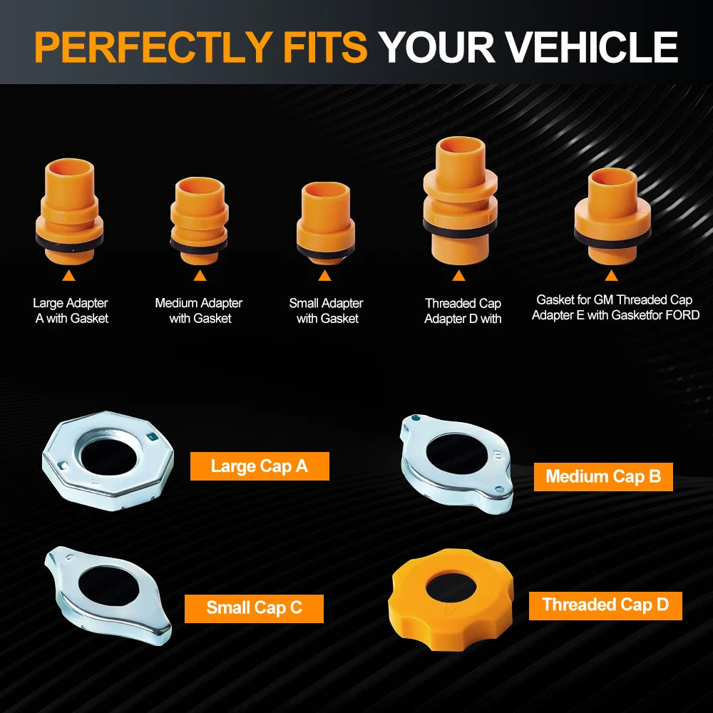 15pcs Spill Proof Coolant Filling Kit Radiator Coolant Filling Funnel Adapter
