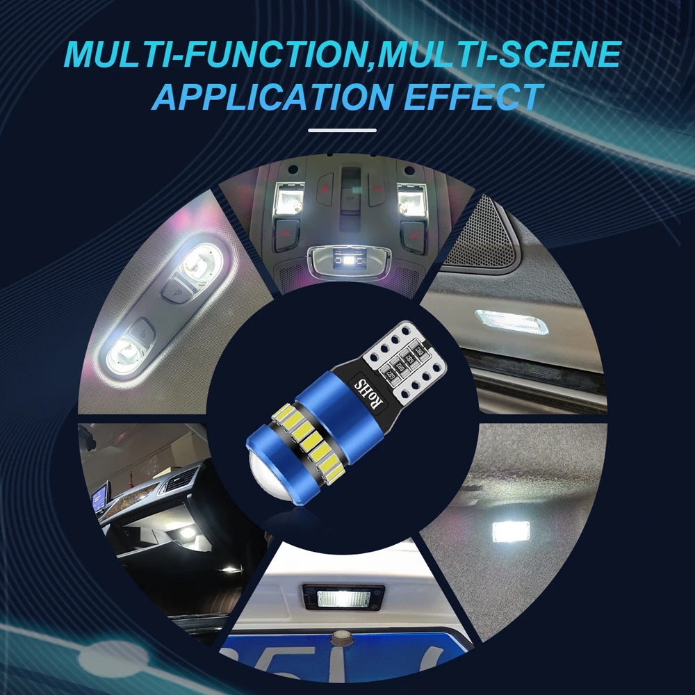 2pcs T10 Ice Blue 19SMD Canbus LED Bulbs Super Bright 194 W5W T10 LED Globes