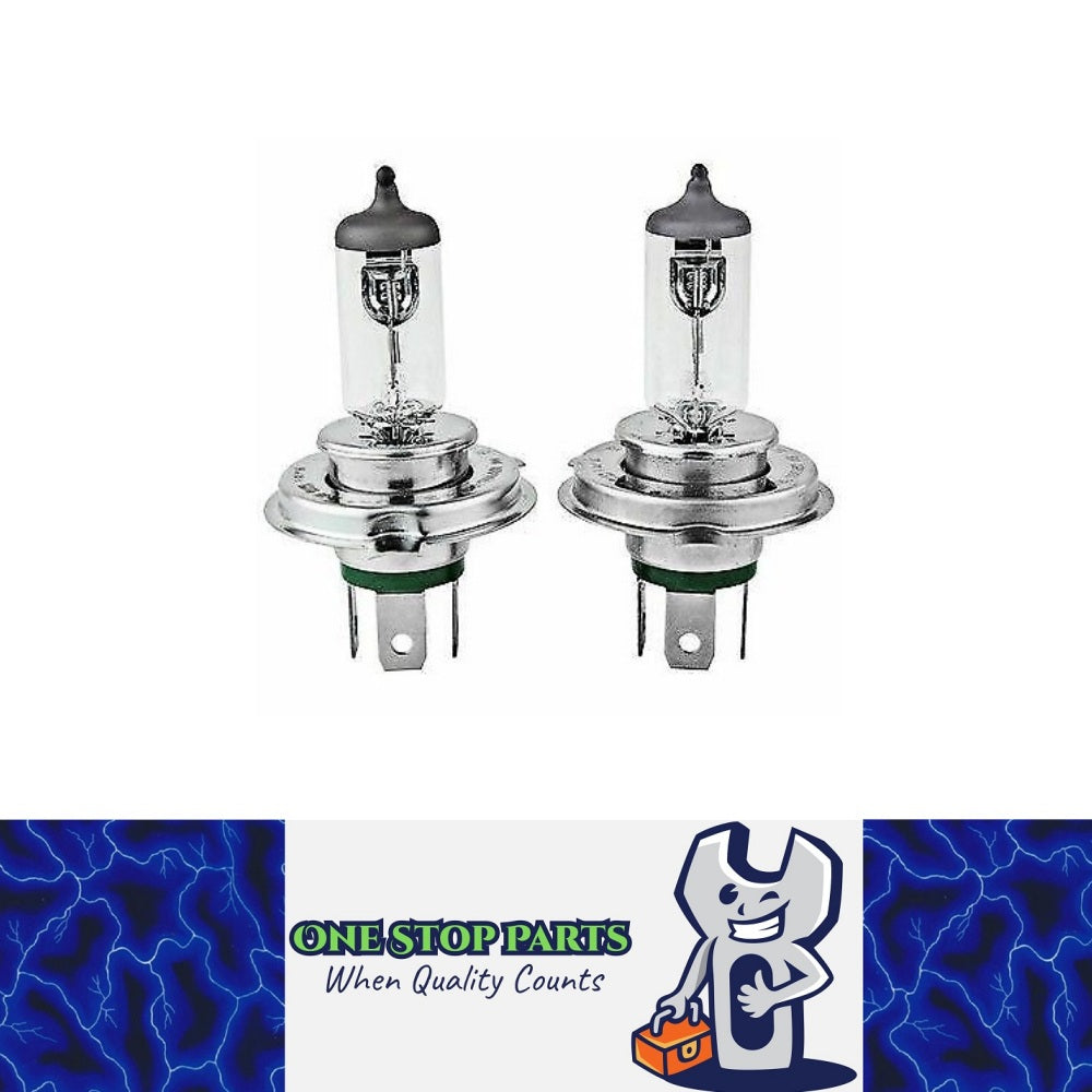 2 x Halogen 24v H4 90/100 Clear Headlight Globes Bulbs Quality Australian Stock