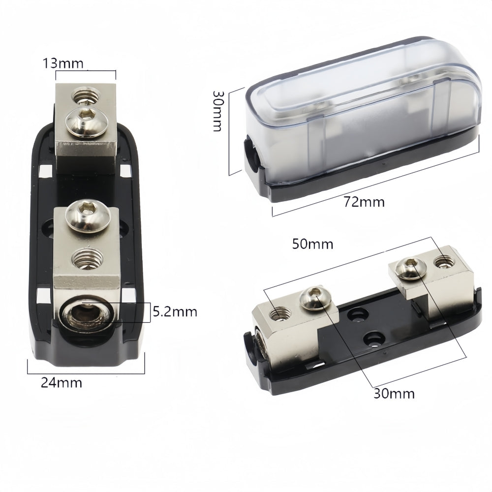 ANS Inline Fuse Holder with Bolt On 150 Amp Midi Fuse Supplied 150A Fuse Holder