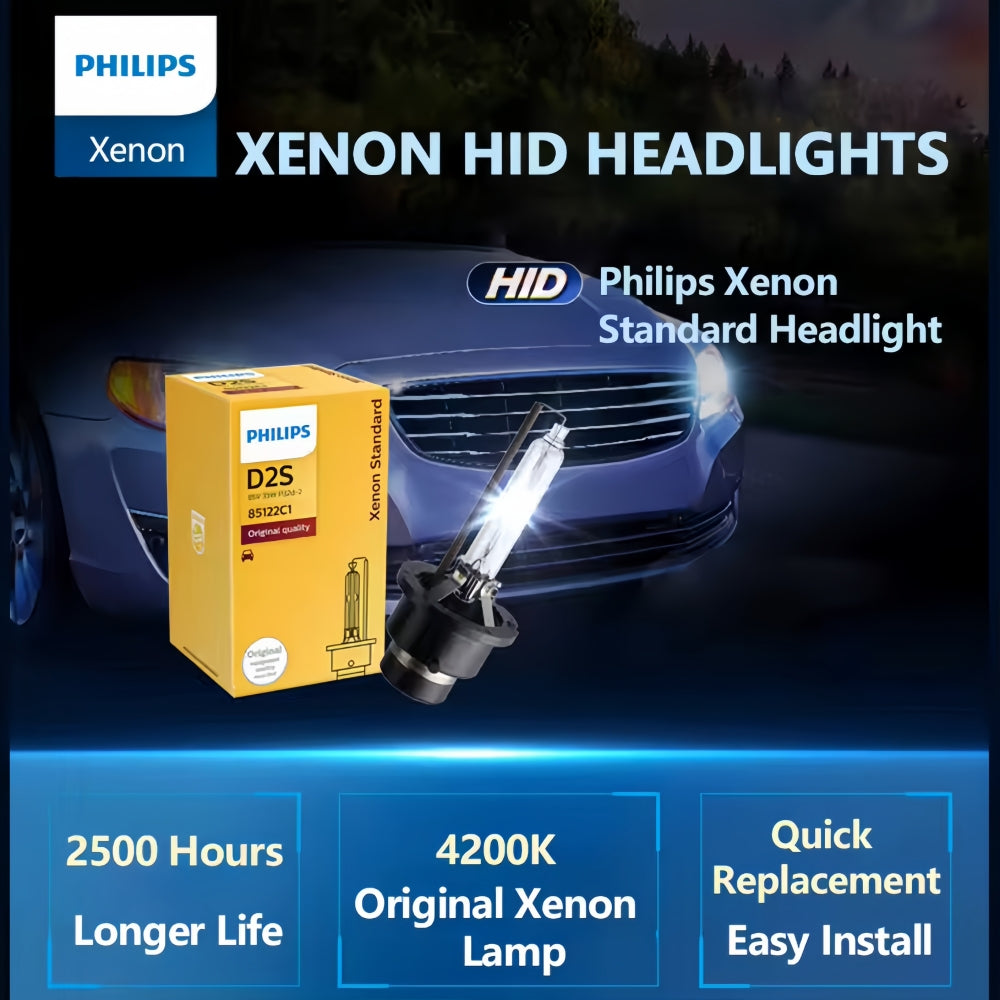 1 x PHILIPS D2S HID Xenon Globe 4200K Headlight Original Philips D2S HID Bulb