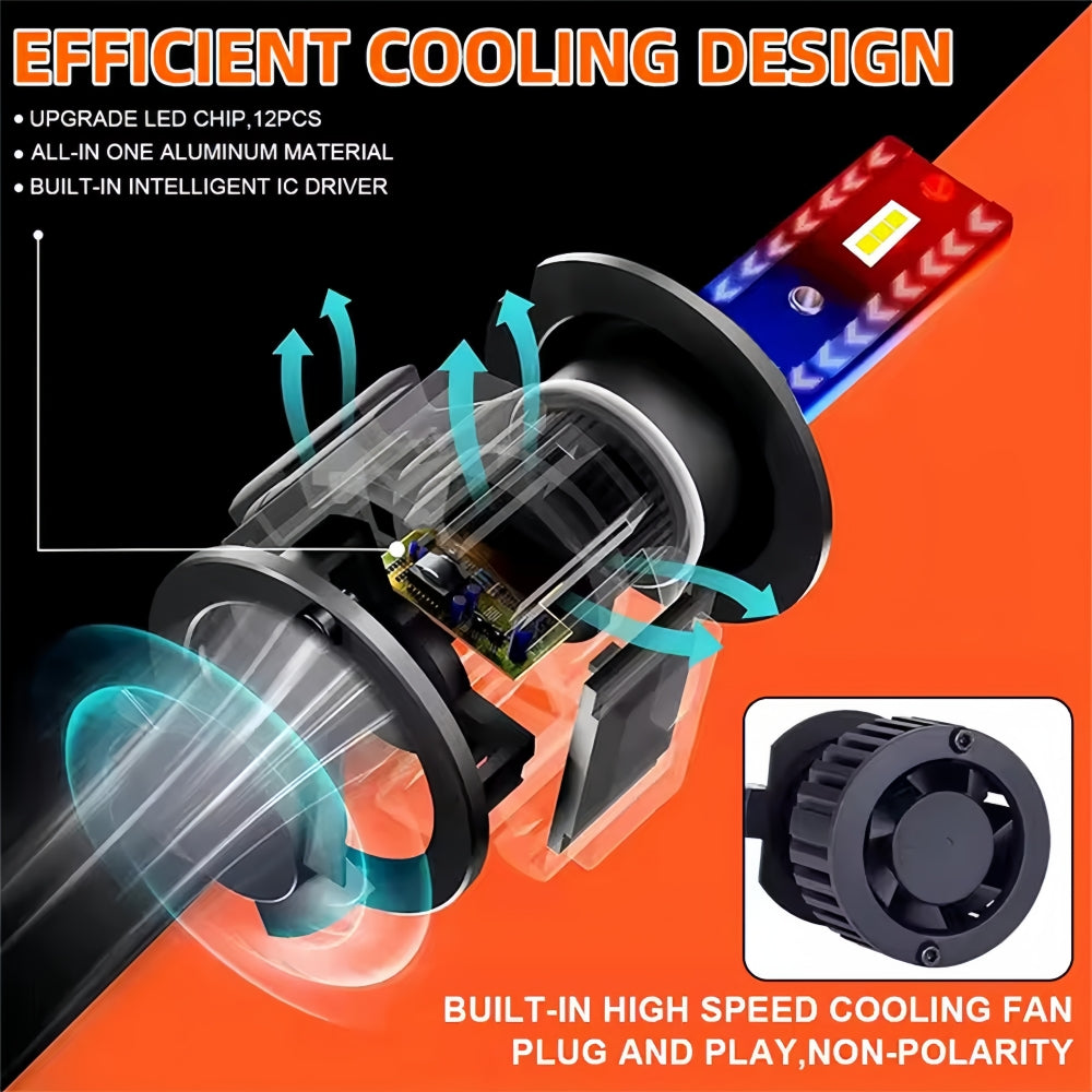 2 x Osram H4 LED Globes 24V 6500K 45W LED Truck Headlight Super Bright H4 Bulbs