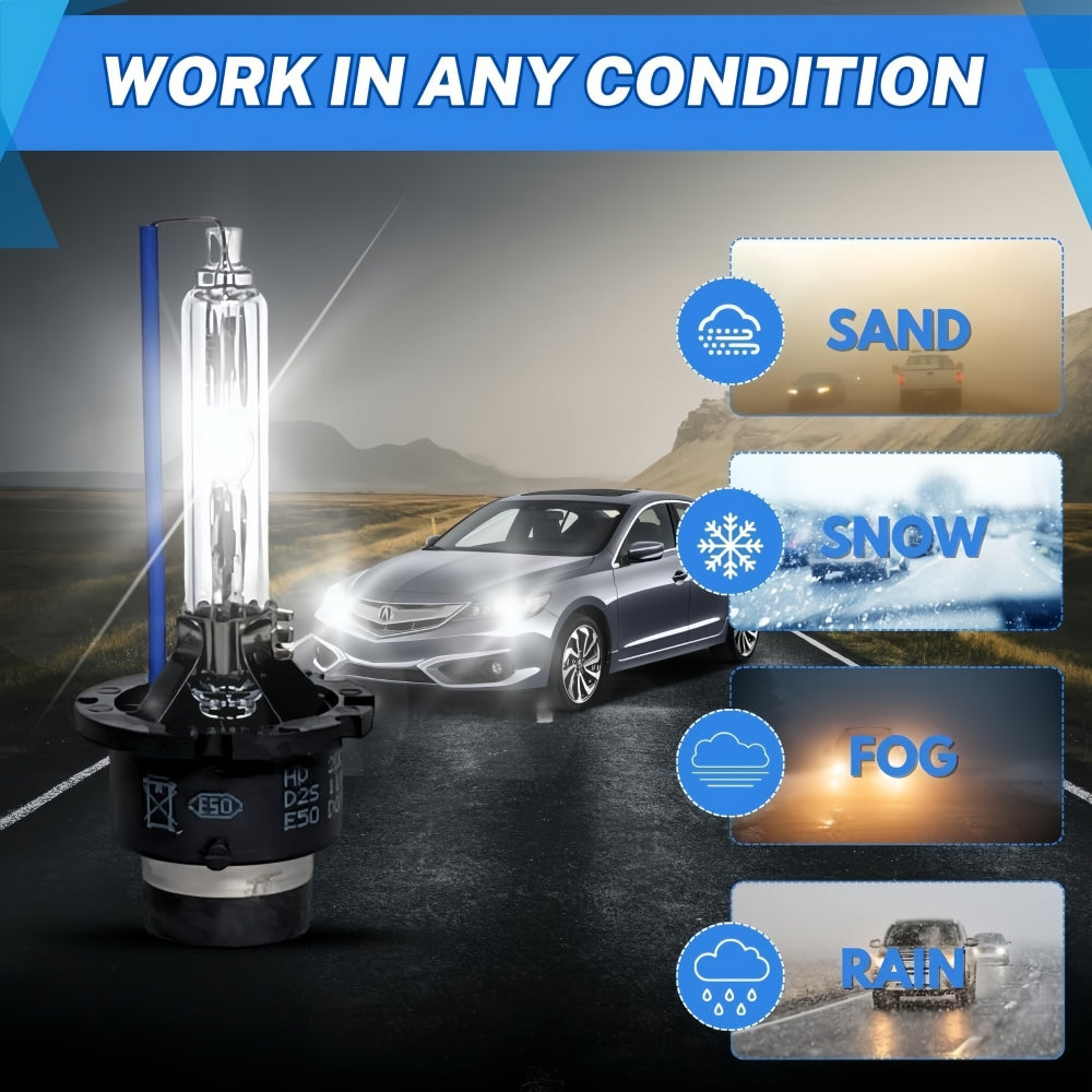 2 x D2C HID XENON globes 6000k Super Bright Quality D2C HID Bulbs (2pcs)