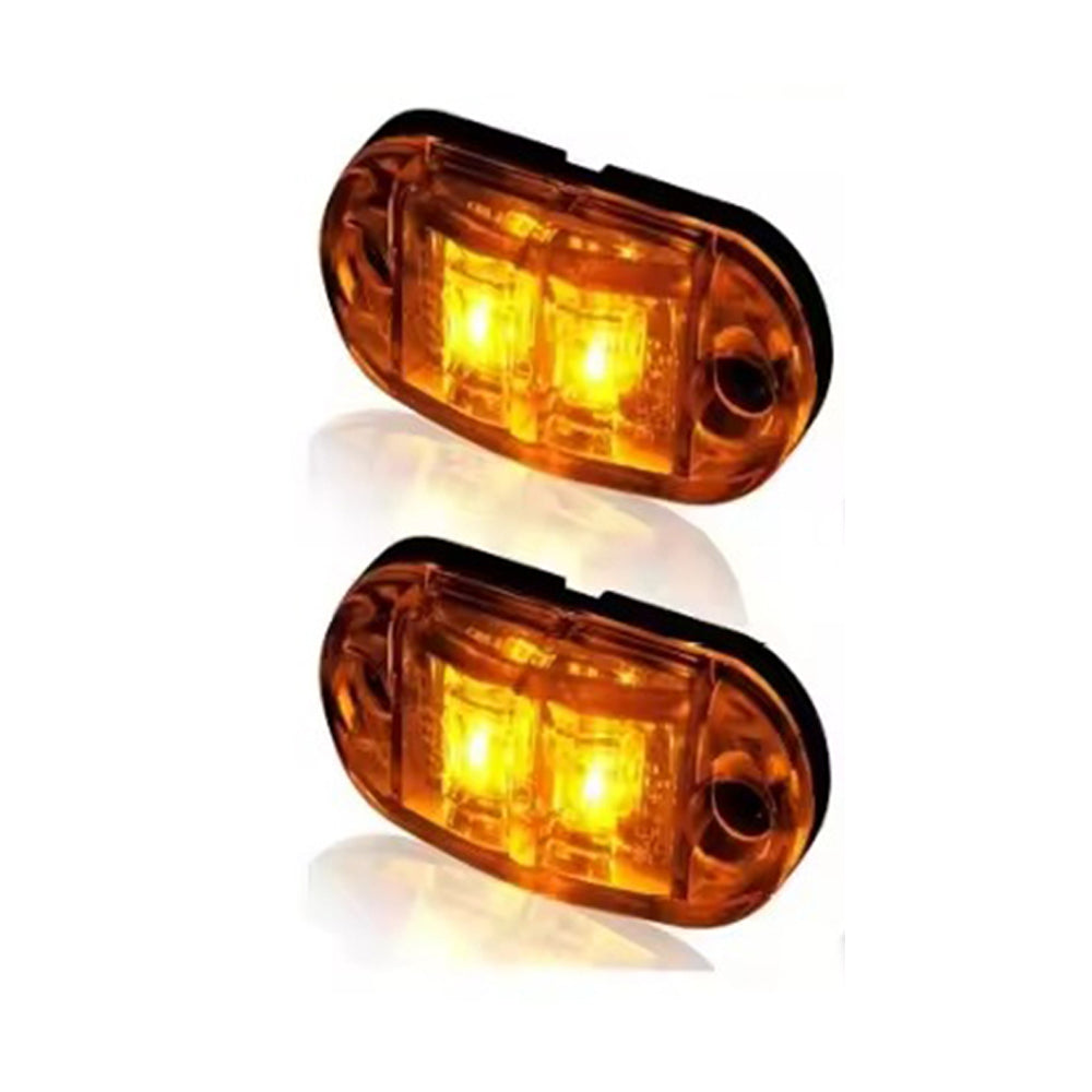 2 x Amber Side Marker Lamps ADR Compliant E Mark 12v/24v Multivolt (2pcs)
