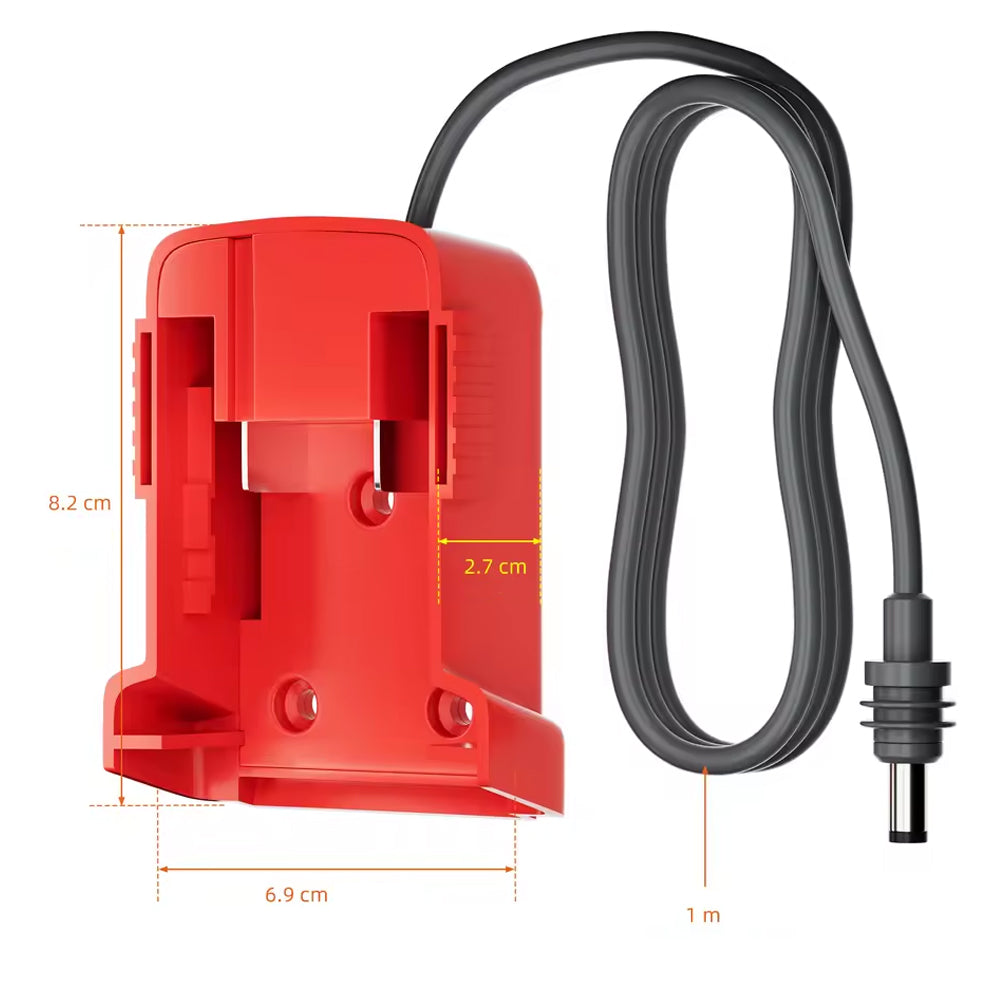 1 x 1M Starlink Mini DC Power Cable to Milwaukee M18 18V Battery Adapter